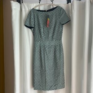 NWT!!! Tory Burch Patterned Dress in Black and White